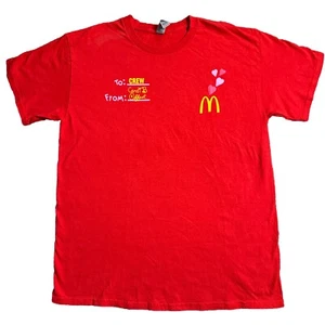 Authentic Cardi B Offset Crew 2023 McDonald’s Employee Red T-Shirt Herren Large L - Bild 1 von 11