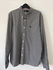 Fred Perry Black Check Cotton Long Sleeves Shirt Size XL