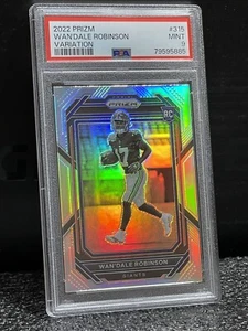 2022 Prizm Wan’dale Robinson Silver Variation 315 Rookie RC PSA 9 Mint NY Giants - Picture 1 of 3