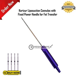 Kotzur Fettabsaugkanülen mit festem Powergriff für Fetttransfer - Bild 1 von 3