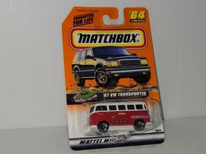1999 Matchbox #64 Science Fiction Series 13 '67 VW TRANSPORTER White-Red w/5 Sp - Picture 1 of 3