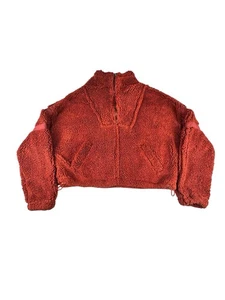 Free People Movement Gr. XS Nantucket Fleece Oversized 1/2 Zip Jacke burgund - Bild 1 von 20