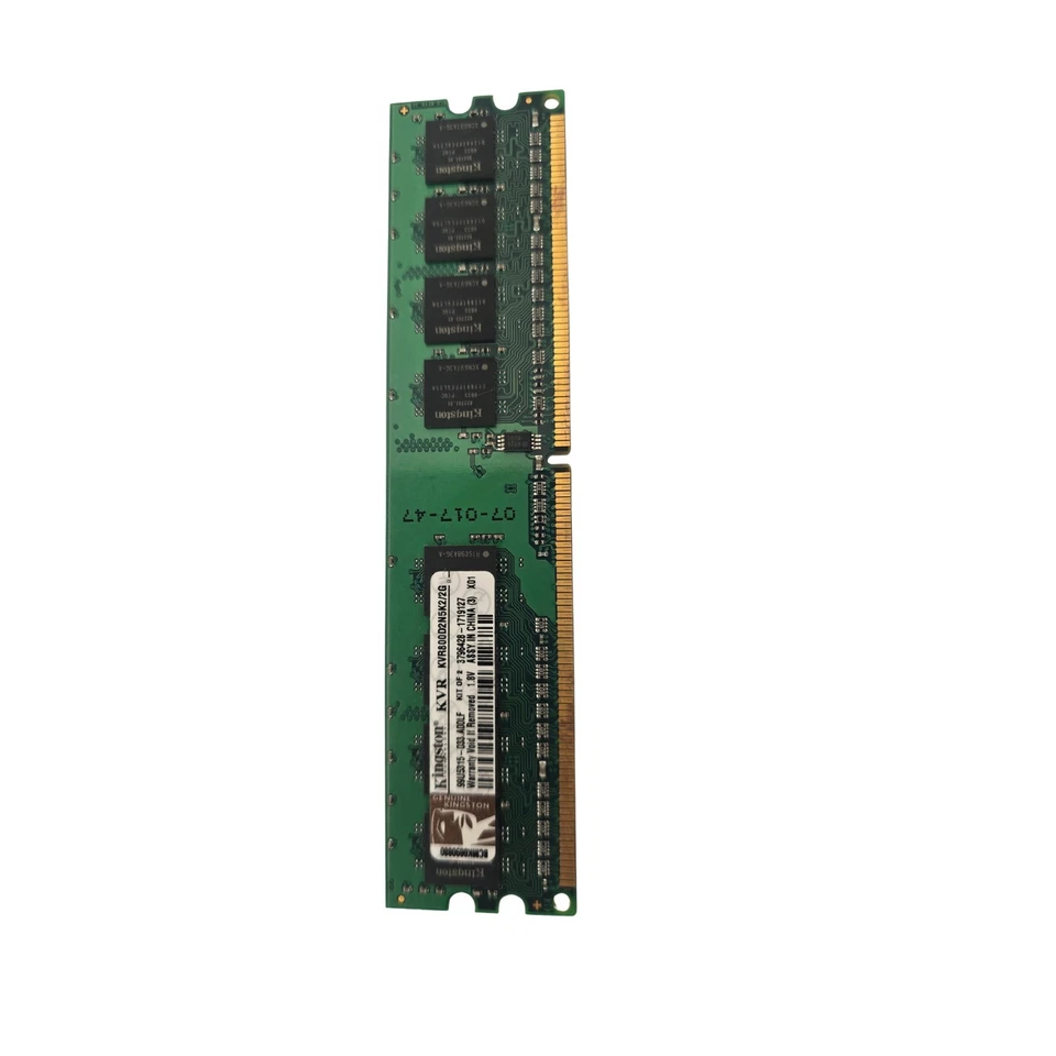 Kingston 2GB DDR2 RAM PC2-6400 CL5 800MHz KVR800D2N5/2G - Image 1 of 1