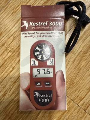 Kestrel 3000 Pocket Weather Meter w Backlight. New Open Box - Image 1 of 3