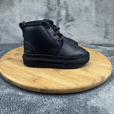 UGG Zapatos Niños Talla 9 Negro Neumel Bota Impermeable Cremallera Invierno Forrado en Piel de Oveja Foto 1 de 4