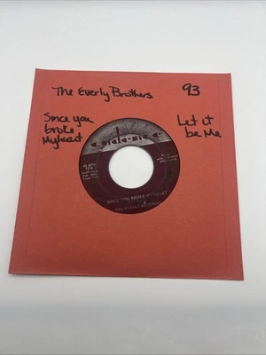 The Everly Brothers Let It Be Me / Since You Broke My Heart Record Vinyl 45Rpm - Image 1 of 3
