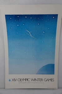 XIV OLYMPISCHE WINTERSPIELE 1984 SARAJEVO POSTER THE JUMP JEAN MICHEL FOLON LE SAUT - Bild 1 von 14