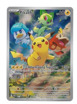 Pikachu 027 Sv: Scarlet & Violet Promo Cards Holo Pokemon TCG - NM - Image 1 of 2