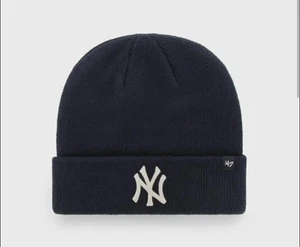 47 MLB Youth 8-20 Team Logo Cuff Knit Beanie Cold Weather Hat New York Yankees - Picture 1 of 2