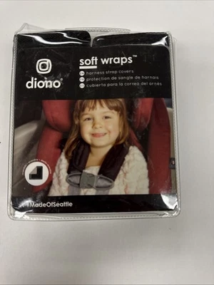Diono Soft Wraps Car Seat Harness Straps Blue/Gray Strap Covers - Image 1 of 3