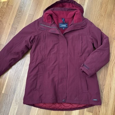 Lands End Squall Parka Coat Men’s XL/T Dark Red Waterproof Windproof - Image 1 of 4
