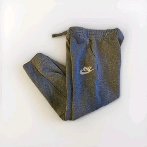 Nike Youth Boys Sweatpants Loose Fit Size XS Gray Elastic Ankle Drawstring - Picture 1 of 1