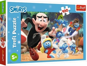 NEW Trefl Jigsaw Puzzle 100 Pieces 5+ Ages Papa Smurf's lessons - Picture 1 of 2