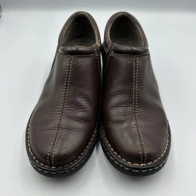 Eastland Amore Zapatos Mujer Talla 7.5 Marrón Cuero Zueco Sin Cordones Comodidad 3096-02 Foto 1 de 4