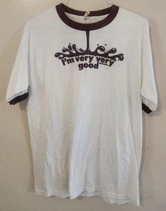 Camiseta De Colección Hershey Kiss Ringer Hombres XL Blanca Marrón Thunderbird EE. UU. Crew - Imagen 1 de 6