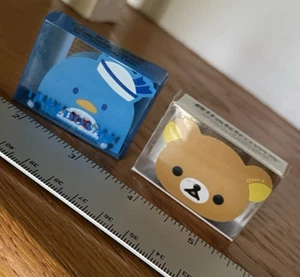 Rilakkuma Bestin & Tuxedo Sam San-X Novelty Shape Erasers New in Cases - Picture 1 of 4