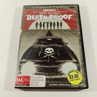 Death Proof DVD Region 4 PAL Video Store Ex Rental Movie Extended Version - image 1 of 4