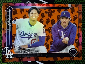 Shohei Ohtani & Roki Sasaki 2025 Topps Update Series Ghost Foilboard Dodgers - Picture 1 of 2