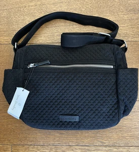 Vera Bradley Performance Twill gesteppte Umhängetasche für unterwegs, schwarz - neu mit Etikett - Bild 1 von 8