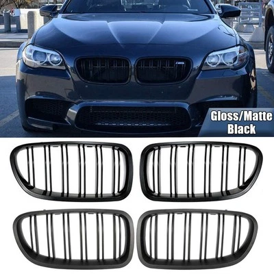 Parachoques delantero rejilla riñón negro brillante/mate para BMW F10 F18 528i 535i 2010-2016 Foto 1 de 4
