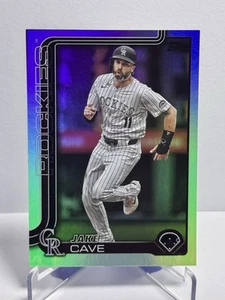 2025 Topps Series 1 Jake Cave 256 Rockies RAINBOW FOIL Parallel - Picture 1 of 2