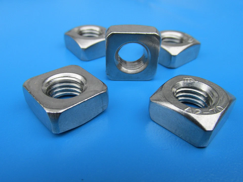 Vierkant Muttern Edelstahl V2A DIN 557  M5 M6 M8 M10 M12 M16   - Bild 1 von 1