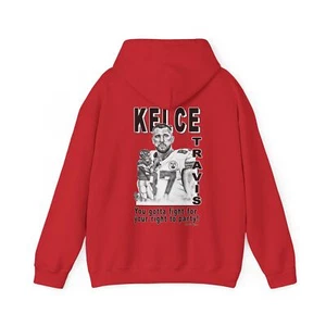 Travis Kelce - cotización - Sudadera con capucha unisex de mezcla pesada, sudadera, impresión artística de fútbol - Imagen 1 de 12