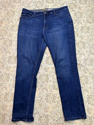 Lee Womens Sz 18 Short Mid Rise Dreamer Skinny Leg Ladies Designer Jeans Blue - Image 1 of 4