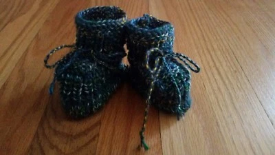 Botines bebé punto, multicolor, 3-6 meses, para niños  Foto 1 de 4