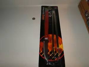 Pinza e coltello per barbecue in acciaio inox con manico lungo, strumenti per barbecue J & J - Foto 1 di 6