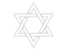Star of David Jewish Faith Judaism Vinyl Decal Car Sticker
