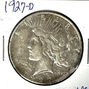 1927-D Peace Dollar : Very Fine + VF+ - Picture 1 of 2