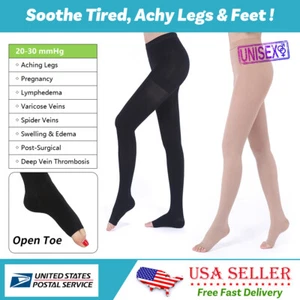 Collant a compressione 20-30 mmHg supporto medico calze dolori varicosi medici - Foto 1 di 14