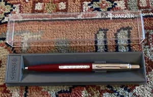 VINTAGE PARKER MOTORIST METRIC BALLPOINT PEN IN BOX RED TC - Picture 1 of 8