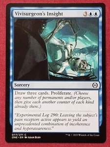 Magic The Gathering PHYREXIA ALL WILL BE ONE VIVISURGEON'S INSIGHT blue card MTG - Bild 1 von 2