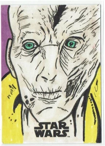 Star Wars Saga Topps Artist Sketch Card by Ibrahim Ozkan - Picture 1 of 2