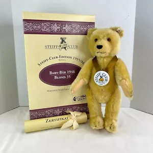 Steiff Club 1995/96 Baby-Bar 1946 Replica BLOND 35 Bear Box CoA - Picture 1 of 12