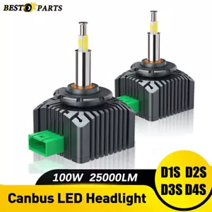 360° 4 Side D1S D2S LED Headlight Bulbs 6000K White HID Xenon Conversion Kit - Picture 1 of 14