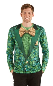 Imitación Real Día de San Patricio Trébol Irlandés Traje Camisa Para Hombre Talla Mediana ~NUEVO~ - Imagen 1 de 4