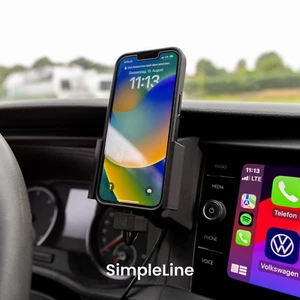 Support de téléphone portable VW T6.1 | MagSafe | CarPlay | AndroidAuto | Charge sans fil - Photo 1/18