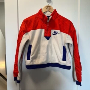 Nike Retro ColorBlock Recortado Polar Media Cremallera Sudadera Pullover Athleisure XS - Imagen 1 de 6