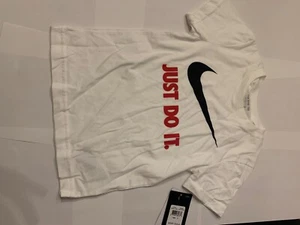 Nike t-shirt “just do it”, white, size 5, new with tags - Picture 1 of 2