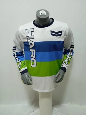 HARO OLD SCHOOL BIKE JERSEY CLASSIC BMX JERSEY RACE BIKE SHIRT GREEN BLUE XXL - Image 1 of 4