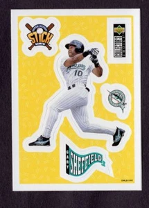 1997 Upper Deck StickUms GARY SHEFFIELD Florida MARLINS Baseball Card MLB NM #17 - Picture 1 of 2