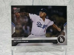 Julio Urias Urías - 2021 MLB TOPPS NOW Card 909 Leader in Wins 20 LA Dodgers - Picture 1 of 2