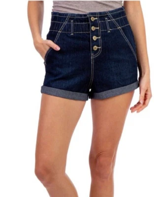 Pantalones Cortos Jean Azul Puños Asociación Polo Juniors EE. UU. Talla 9/10 Cintura Elástica NUEVO Foto 1 de 3