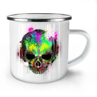 Rainbow Paint Skeleton NEW Enamel Tea Mug 10 oz | Wellcoda