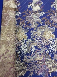 Hardy'sTextile 100% Poly Tulle / Mesh Fabric with Embroidered & Glitters flowers - Picture 1 of 5