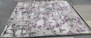 GREY / PURPLE 8' X 8' Square Back Stain Rug Reduced Price 1172722585 SKY193R-8SQ - Picture 1 of 4