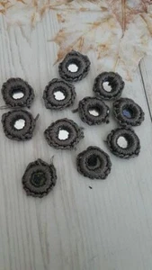 5x grey gypsy shisha craft mirror 1.6cm glue Sew on Applique Motif Patch trim - Picture 1 of 1